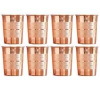 IMTRA FASHION Verres À Boire Artisanaux En Cuivre Pur Gobelets Indiens Aux Bienfaits Pour La Santé Lot De 8 Tasses