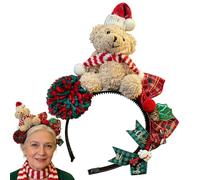 Imtrub Bandes Frontales de Noël pour Femmes - Cercles Cheveux avec Motif Ours | Accessoires de Fête,Tenues Adolescentes Femmes Anniversaire Célébration Festival Cosplay Photobooth