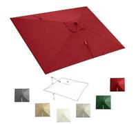 IMUNKT Carré Auvent De Parapluie Déporté 3x3m/3x4m/2.5x2.5m Toile De Rechange Pour Parasol Terrasse Tissu De Remplacement Parasol De Jardin 8 Baleines(Burgundy,2.5x2.5m (8x8ft))