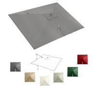IMUNKT Carré Auvent De Parapluie Déporté 3x3m/3x4m/2.5x2.5m Toile De Rechange Pour Parasol Terrasse Tissu De Remplacement Parasol De Jardin 8 Baleines(Grey,3x4m (10x13ft))