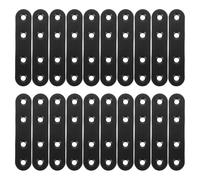 IMUSINICE 20 Pièces Équerre pour Meilleure Durabilité Angle Acier Inoxydable Renforcé Noir Support Robuste Épaisseur Renforcée pour Fixation pour Meubles et Réparation
