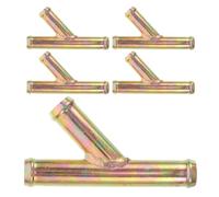 IMUSINICE 5 Pièces Connecteur de Tuyau de Chauffage en Métal Y-type pour Camion, Installation Rapide Parois Intérieures Lisses, Compatible Système de Chauffage et Désembuage