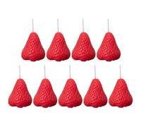 IMUSINICE 9 Pièces Bougie Parfumée Fraise, Bougie Décorative en Paraffine Rouge, Forme Fraise, Lumière Douce, Ambiance Confortable, pour Mariage, Fête et Présent D'hôte