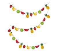 IMUSINICE Bannière de Fruits Scintillante pour Décoration de Fête D'été, Thème Tropical Paillettes, pour Anniversaire ou Réunion en Extérieur