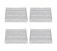 IMUSINICE Boîte à Cosmétiques Vide 4 Pcs Compartimentée 9 Cases Transparente pour Fards à Paupières Blush et Maquillage, Rangement Portable Pratique pour Voyage et Organisation Beauté