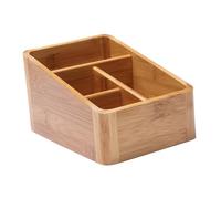 IMUSINICE Boîte de Rangement en Bambou Créative pour Cosmétiques et Bureau Design aux Coins Arrondis, Saine et Solide Grâce Procédé de Carbonisation, pour Organiser Maquillage et