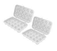 IMUSINICE Boîte de Transport D'œufs en Plastique avec Couvercle, 2 Pièces, 15 Compartiments, Facile à Nettoyer Déplacer, Cuisine et Plan de Travail