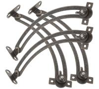 IMUSINICE Charnières de Placard à Fermeture Amortie 4pcs en Métal Noir, Support de Levage Armoire Simple et Fiable, Charnière Porte Placard Réglable 175mm Cuisine