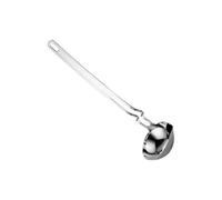 IMUSINICE Cuillère à Filtre pour Séparation D'huile et Soupe en Acier Inoxydable Résistante Chaleur Manche Long Argenté pour Restaurants et Usage Domestique