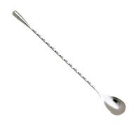 IMUSINICE Cuillères à Mélanger en Acier Inoxydable 3pcs Finition Miroir Haute Brillance, Manche Long Torsadé pour Cocktails, Café Cuisine