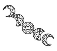 IMUSINICE Décoration Murale Surface Délicate 5 Pièces Phases Lune en Bois et Colle en Éponge Artistique et Créative pour Chambre DIY
