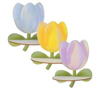 IMUSINICE Étagère Murale Flottante en Bois Forme Tulipe Style Bohème Rustique à 3 Niveaux pour Décoration de Plantes et Objets Décoratifs Chambre D'garçon et Filles ou Salle de Bain