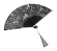 IMUSINICE Éventail Pliant en Soie de Style Rétro Chinois Motif, Accessoire Décoratif Artisanal pour Maison et Mariage, Ventilateur à Main Élégant et Léger Couleur Couleur Aléatoire