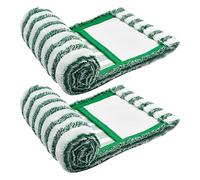 IMUSINICE Lingettes de Rechange en Microfibre pour Balai à Franges Vert Foncé, Lot de 2, Lavables et Réutilisables, Ultra-absorbantes, pour Nettoyage Humide et Sec, Adaptées Sols Parquet