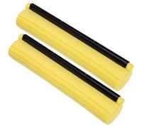 IMUSINICE Lot de 2 Têtes de Balai Éponge PVA Jaunes Absorbantes pour Nettoyage Humide et Sec, Recharge pour Sols et Jardin, Compatible Vadrouille Rotative