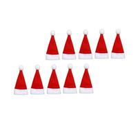IMUSINICE Lot de 36 Couvre-Couverts en Tissu Forme Mini Bonnet de Noël Rouge et Blanc, Décorations de Vaisselle Festives pour Fêtes de Noël, Accessoires pour Couteaux, Fourchettes