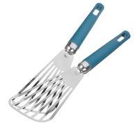 IMUSINICE Pelle à Poisson en Acier Inoxydable Bleue 2pcs Design Creux et Fentes pour Cuisson Facile et Antiadhésive Cuisine
