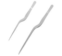 IMUSINICE Pinces à Épiler en Acier Inoxydable 2pcs Multi-usages, Pratiques de Mer, Outil de Précision Argenté pour Contrôle Facile