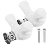 IMUSINICE Poignée de Meuble en Céramique Blanche de Style Européen, Bouton de Tiroir Moderne Adorable, Facile à Installer, Lot de 2 Pièces pour Placard Cuisine