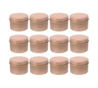 IMUSINICE Pots à Bougie Parfumée Vides 4 Oz en Fer Blanc, Lot de 12 | Contenants Ronds Rechargeables, Format Portable et Étanche, pour Fabrication Artisanale et Rangement