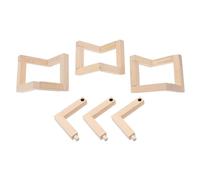 IMUSINICE Socle de Lampe Lune en Bois, Support Créatif, Lot de 4 Pièces