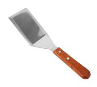 IMUSINICE Spatule à Steak Antiadhésif Manche en Bois en Acier Inoxydable Pelle à Wok Ustensile Cuisine Polyvalent, 1 Pièce Pratique pour Barbecue et Cuisson en Extérieur