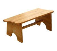IMUSINICE Tabouret en Bois Multifonctionnel pour Toilettes et Bureau, Repose-pieds Ergonomique Antidérapant Texture Naturelle, pour Posture Assise Droite la Maison Travail