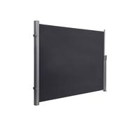 In And OutdoorMatch Filet visuel de luxe Abelardo - Extensible - Toile de protection visuelle - Toile de protection visuelle - Filet brise-vent - Clôture en filet - Gris foncé - 160 x 350 cm
