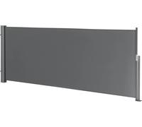 In And OutdoorMatch Paravent extensible Mariano - Parapluie de terrasse rétractable - 1,4 x 3 m - Gris - Acier et tissu - look luxueux