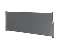 In And OutdoorMatch Pare-brise Jamorca - Store latéral extensible - 300 x 120 cm - Anthracite et gris - Acier et tissu