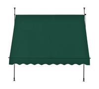 In And OutdoorMatch Store à pince Goof - Store extensible - Vert foncé - 400 x 120 cm - acier et tissu - hydrofuge - protection UV