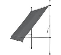 In And OutdoorMatch Store à pinces Addison - Extensible manuellement - Gris - 300 x 120 cm - Store à projection - Acier et tissu - Protection UV - Hydrofuge