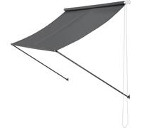 In And OutdoorMatch Store Lou - Gris - 250 x 120 cm - Store à bras tombant - acier et tissu - protection UV - hydrofuge
