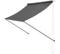 In And OutdoorMatch Store Nash - Gris - 300 x 120 cm - Store à bras tombant - acier et tissu - protection UV - hydrofuge