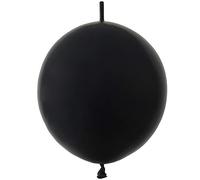IN-JOOYAA 6 pouces ballon à lien en latex le noir 100 pièces ballon à lien rapide pour la décoration de fête