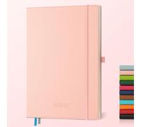 IN-LUXPRO Agenda 2026 2027: Agenda Semainier et Carnet de Notes Grande A4(29x21,5cm)18 Mois Scolaire Horizontal Planner(Du Juil.26 à Déc.27) - Couverture Rigide en PU Cuir, Papier 80g/m² Rose clair