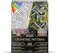 In Textu Livre de Coloriage Adulte Motifs Géométriques, Papier 200 g/m² | Reliure spirale, A4, qualité premium, 30 dessins, 300 modèles couleur, pour crayons et marqueurs Acrylique|Alcool|Eau