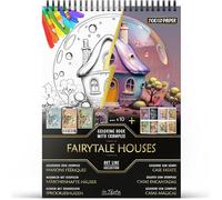 In u2013 Maisons Fantastiques u2013 Livre de Coloriage Adultes et Adolescents avec Modèles Coloriés Inspirants u LIVRE DE COLORIAGE