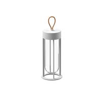 FLOS lampe de table IN VITRO UNPLUGGED (3000K, blanc - aluminium et verre)