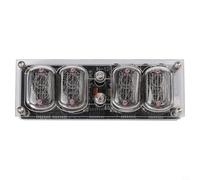 IN12 Horloge Nixie avec 4 tubes, effet de lumière respiratoire RVB, mesure du temps de haute précision, mémoire de coupure de courant, alimentation USB, kit électronique rétro DIY pour bureau pour