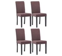 Ina Lot de 4 chaises - Tissu noir