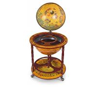 InAndOutdoorMatch - Bar globe - Mini-bar sur roulettes - Globe terrestre en bois