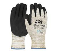 inapa G-Tek 41-8150R Lot de 6 paires de gants de travail d'hiver thermiques antidérapants en latex recyclé Taille 11 XXL Gris/noir