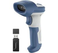 Inateck Scanner de codes-barres 2D BCST-73 sans fil Bluetooth 5.0 et 2,4 GHz blanc/bleu