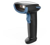 Inateck Lecteur Code Barre sans Fil 1D 2D QR, Douchette Code Barre 3 en 1 Compatible avec Bluetooth et 2,4 GHz sans Fil et Filaire USB, 2600 mAh, avec APP et SDK, pour Android iOS PC, BCST-23, Bleu