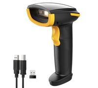 Lecteur Code Barre 2D Portable Petzl BCST-23_BLACK CMOS, Bluetooth & USB, Batterie 2000mAh, Lecture Codes Aztec/Data Matrix/QR, Noir/Jaune