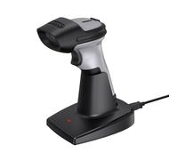 Inateck Lecteur Code Barre sans Fil 2D 1D QR avec Station de Charge, Gris