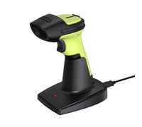 Inateck Lecteur Code Barre sans Fil 2D 1D QR avec Station de Charge, Vert