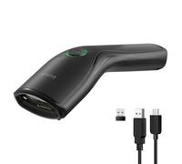 Inateck Lecteur Code Barre sans Fil 2D avec Écran, Douchette Code Barre avec Batterie Remplaçable, 1D 2D QR Scanette, 3 en 1 Compatible avec Bluetooth et 2,4 GHz sans Fil et Filaire USB, Nano 460