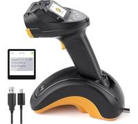 Inateck Lecteur de Code-Barres Bluetooth, Scanner de Code QR 2D 1D sans Fil, avec Écran et Base Intelligente, Modules Doubles CMOS+CCD, Supporte App SDK, Pro 8 SE